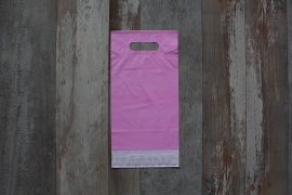 Růžová MAT plastová obálka s uchem 200x350+50mm