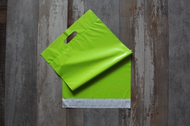 Zelená plastová obálka s uchem 360x630+50mm