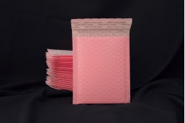 Růžová matová bublinková obálka 130x150mm balenie 10ks