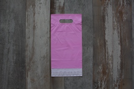 Růžová MAT plastová obálka s uchom 200x350+50mm